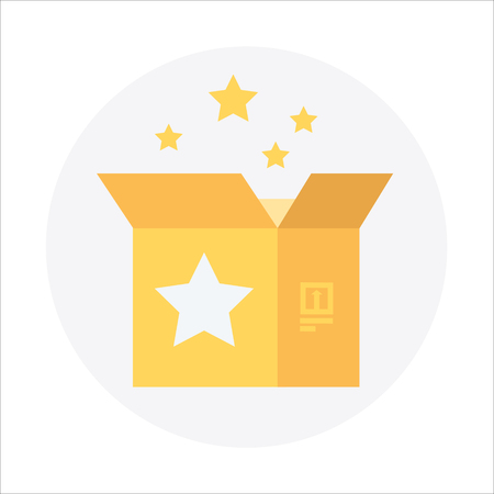 Product release, packaging theme, flat style, colorful, vector icon for info graphics, websites, mobile and print media.のイラスト素材