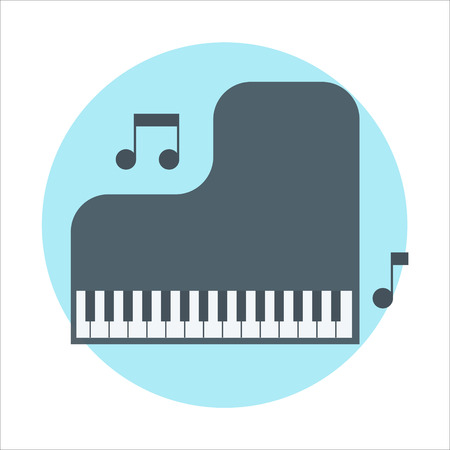 Music, education theme, flat style, colorful, vector icon for info graphics, websites, mobile and print media.のイラスト素材