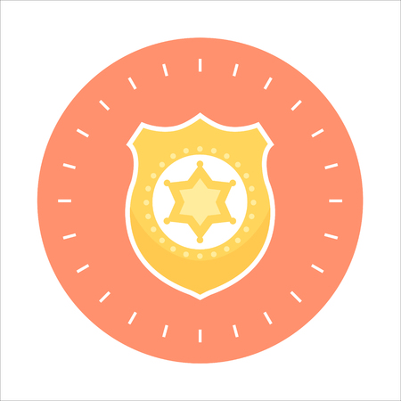 Police theme, flat style, colorful, vector icon for info graphics, websites, mobile and print media.のイラスト素材