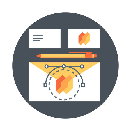 Branding theme, flat style, colorful, vector icon for info graphics, websites, mobile and print media.のイラスト素材