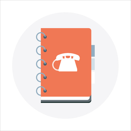 Contact List flat style, colorful, vector icon for info graphics, websites, mobile and print media.のイラスト素材