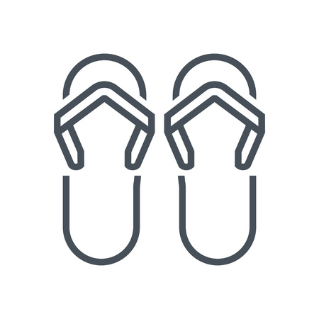Sandals icon suitable for info graphics, websites and print media and  interfaces. Line vector icon.のイラスト素材