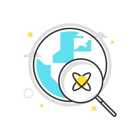 Color box icon, energy research illustration, icon, background and graphics. The illustration is colorful, flat, vector, pixel perfect, suitable for web and print. It is linear stokes and fills.のイラスト素材