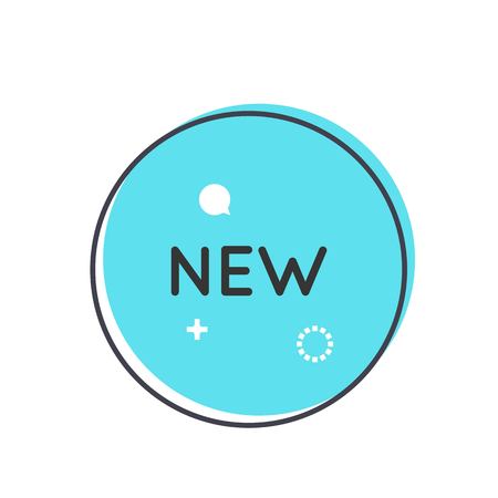 Color box icon, speech bubble, banner  illustration, background and graphics. The illustration is colorful, flat, vector, pixel perfect, suitable for web and print. It is linear stokes and fills.のイラスト素材
