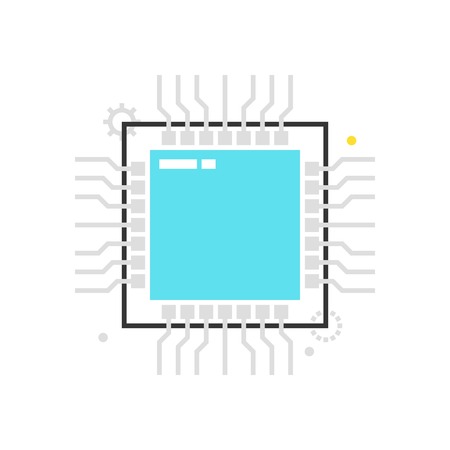 Color box icon, hardware illustration, icon, background and graphics. The illustration is colorful, flat, vector, pixel perfect, suitable for web and print. It is linear stokes and fills.のイラスト素材