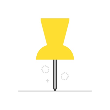 Color box pin icon, background and graphics. The illustration is colorful, flat, vector, pixel perfect, suitable for web and print. It is linear stokes and fills.のイラスト素材