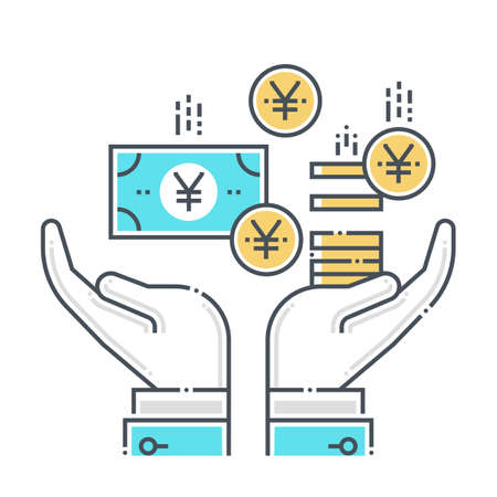 Crossing swords related color line vector icon, illustration. The icon is about weapon, fight, match, crossed, win, combat. The composition is infinitely scalable.のイラスト素材