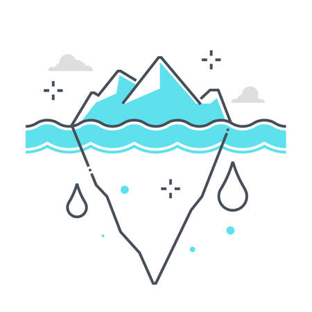 Waste water related color line vector icon, illustration. The icon is about sea, ocean, pollution, bottle, sewage, environment. The composition is infinitely scalable.のイラスト素材