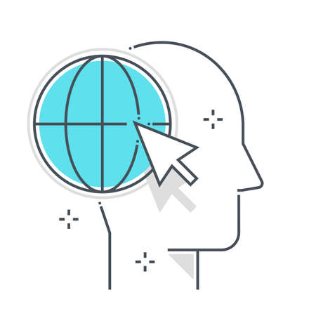 Career, business related, color line, vector icon, illustration set. The set is about businessman, application, finance, employee, office space, recruitment, company, presentation, market.のイラスト素材