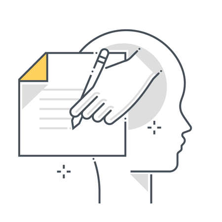 Statistics related color line vector icon, illustration. The icon is about bars chart, magnifier, growth, vision, economics, finance. The composition is infinitely scalable.のイラスト素材