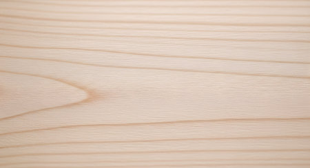 A clean, light-colored wood grain texture, likely from ash, maple, or birch. The smooth surface shows gentle, wavy patterns and fine lines. This is a minimal, natural background perfect for design or as a surface.の素材