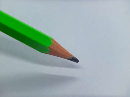 Pencil on a blank white paper, concept of ideasの写真素材