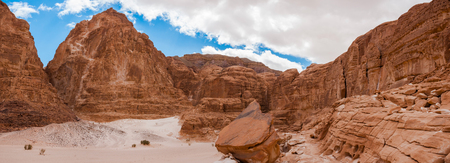 Panorama of the rock in the desert. Dahab. Egyptの写真素材