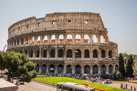 ROME, ITALY - JUNE, 6: Beautiful view of the ruins of the Colosseum in Rome on 6 june 2012