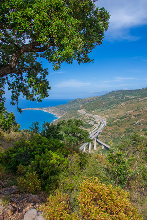 Beautiful summer view of the coast of Sicilyの写真素材