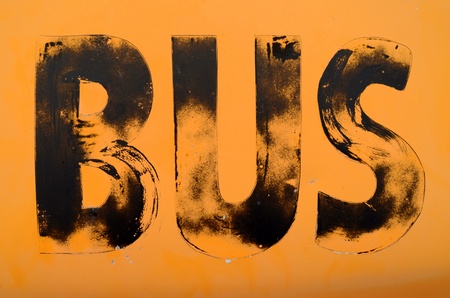 Urban Decay Image Of A Grungy Public Transport Sign For A Busの写真素材