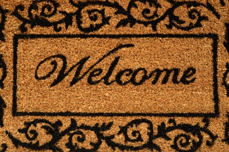 Conceptual Image Of A Welcome Door Matの写真素材