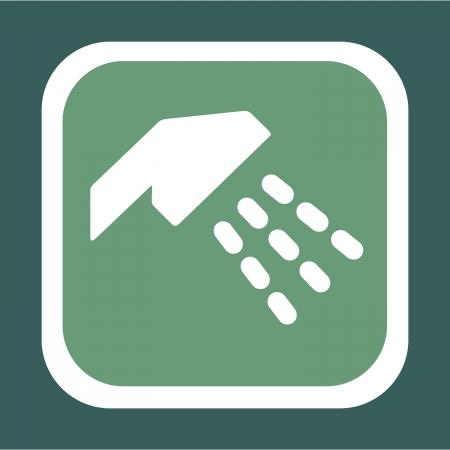 Symbol For A Shower With Green Backgroundのイラスト素材