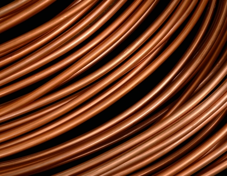 Background Isolation Of Copper Tubing Or Pipes With Clipping Pathの写真素材