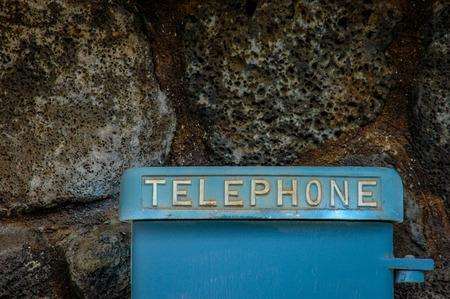 Detail Of A Retro Vintage Public Telephoneの写真素材