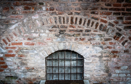 Bars On A Window Of A Medieval Dungeonの写真素材