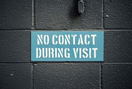 No Contact During Visit Sign In A Prison Or Jailの写真素材