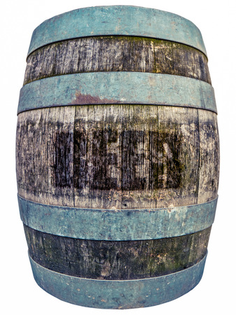 Isolated Wooden Vintage Barrel Or Keg Of Beerの写真素材