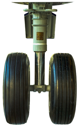 Isolated Image Of Airplane Wheels And Undercarriageの写真素材