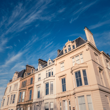 Georgian Architecture Townhouses In Glasgow's West Endの写真素材
