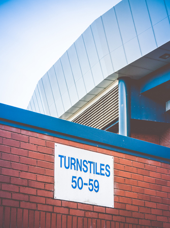 Turnstiles At A Football Stadium In The UKのeditorial素材