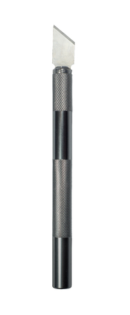 Isolated Craft Or Hobby Knife With Sharp Scalpel Blade On A White Background