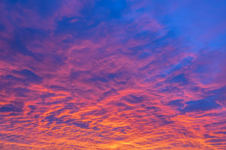 Background Texture Of An Amazing Sunset With Pink Blue And Purple Clouds