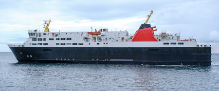 A Ferry In Scotland As It Travels To The Hebridean Islands