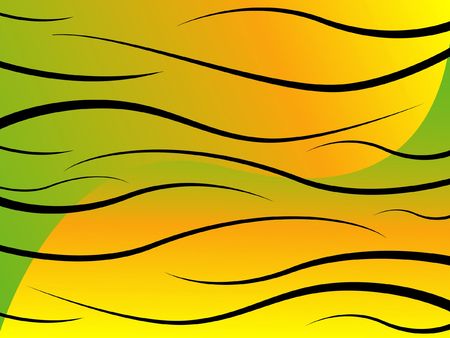 Black plant on yellow-greenの写真素材