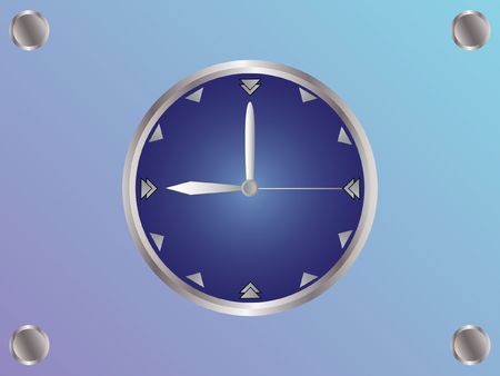 Clock on blueの写真素材