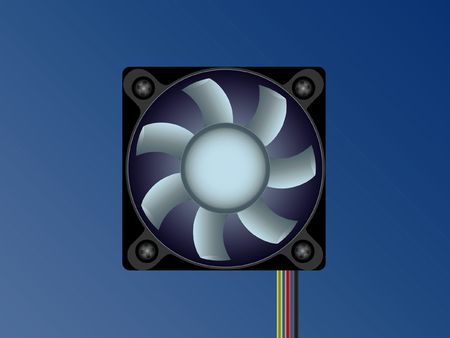 Cooler on a blue backgroundの写真素材