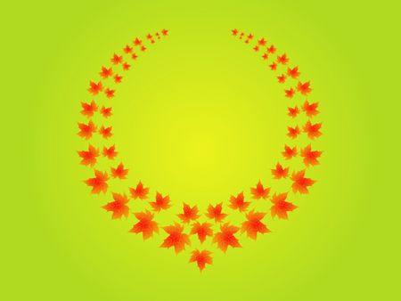 Maple wreathの写真素材