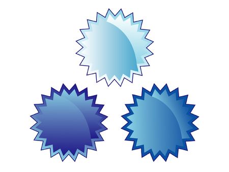 Blue badgesの写真素材
