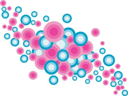 Pink and blue circleの写真素材
