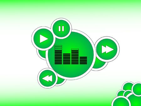 Green balls skin playerの写真素材