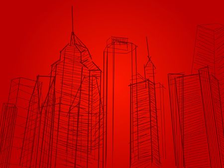 Red cityの写真素材