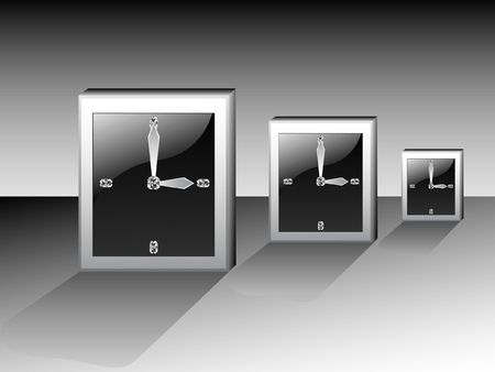 Black clockの写真素材