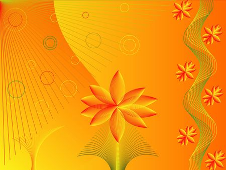 Orange flowerの写真素材