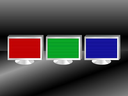 RGB monitorsの写真素材