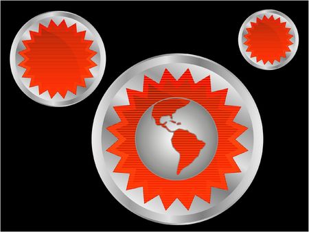 Red star buttonsの写真素材