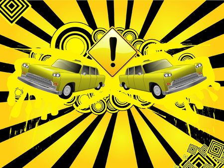Abstract taxi motionの写真素材