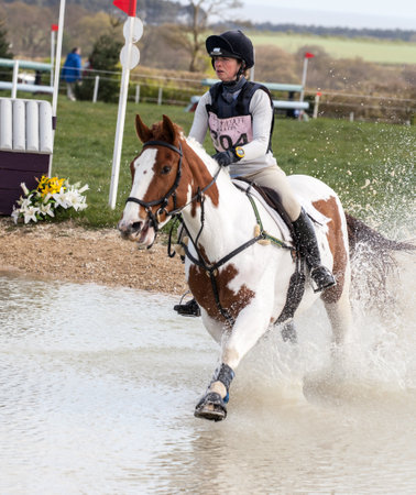 BURNHAM MARKET, NORFOLK/ENGLAND - APRIL 13th 2017: Burnham Market International Horse Trials 2017 cross country eventのeditorial素材