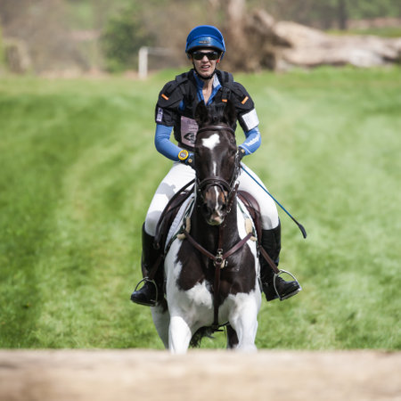 BURNHAM MARKET, NORFOLK/ENGLAND - APRIL 13th 2017: Burnham Market International Horse Trials 2017 cross country eventのeditorial素材