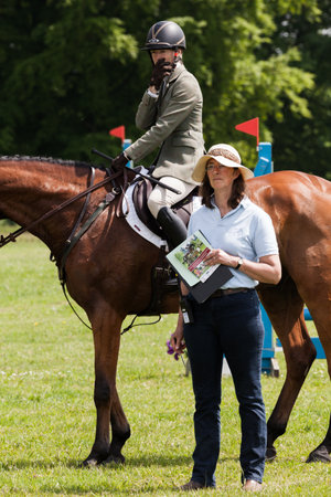 HOUGHTON, NORFOLK/ENGLAND - May 25th 2017: Houghton International Horse Trials 2017 Including cross country, eventing, show jumping and dressage at the top levelのeditorial素材