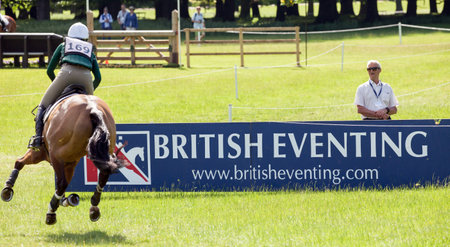 HOUGHTON, NORFOLK/ENGLAND - May 27th 2017: Houghton International Horse Trials 2017 Aoife Clark riding Colorfast II. Including cross country, eventing, show jumping and dressage at the top levelのeditorial素材
